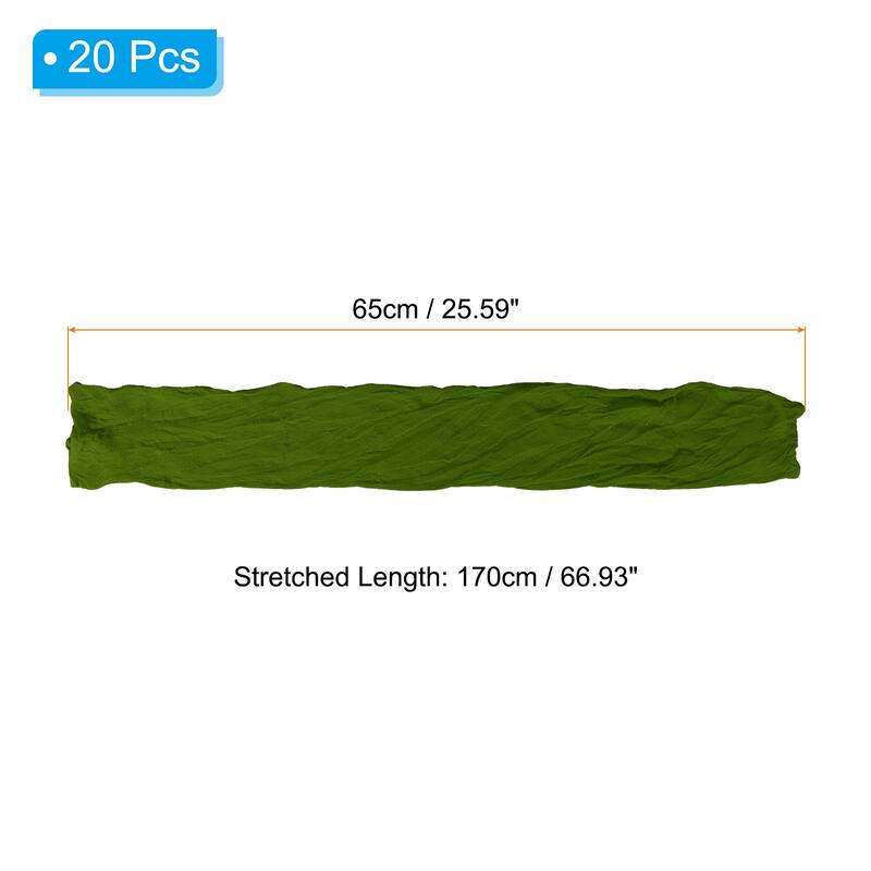 20Pcs Stocking Flower Fabric 65cm/26" for DIY Mesh Flowers Making - Army Green