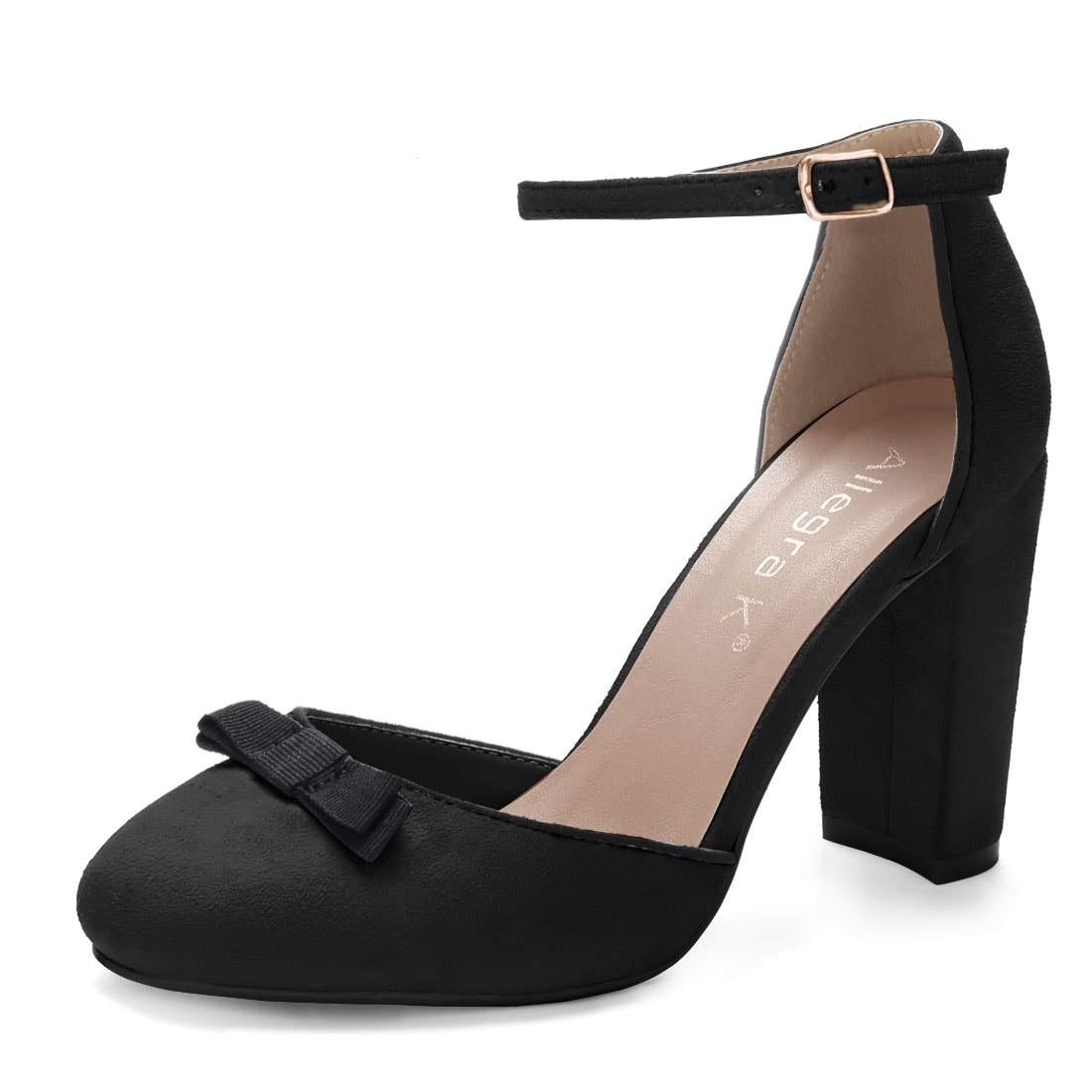 chunky heel pumps ankle strap