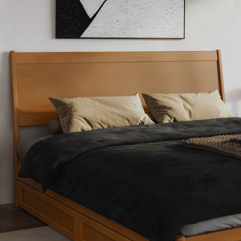 Casanova Solid Wood Panel Headboard - Light Toffee - King