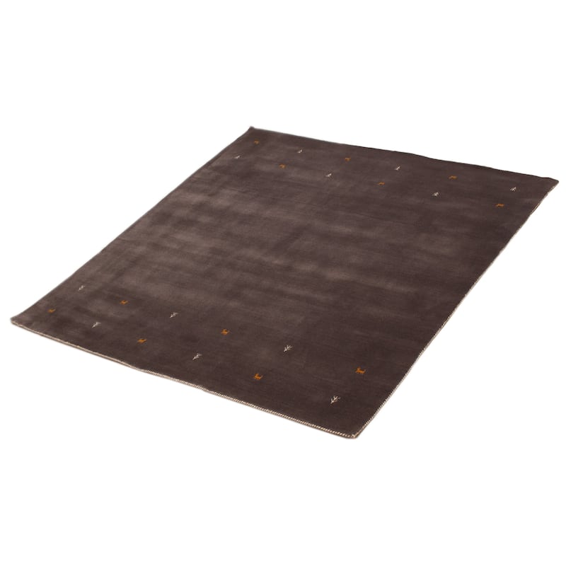 Kashkuli Gabbeh Grey Rug 8'4" x 8'1" - 8'4 x 8'1
