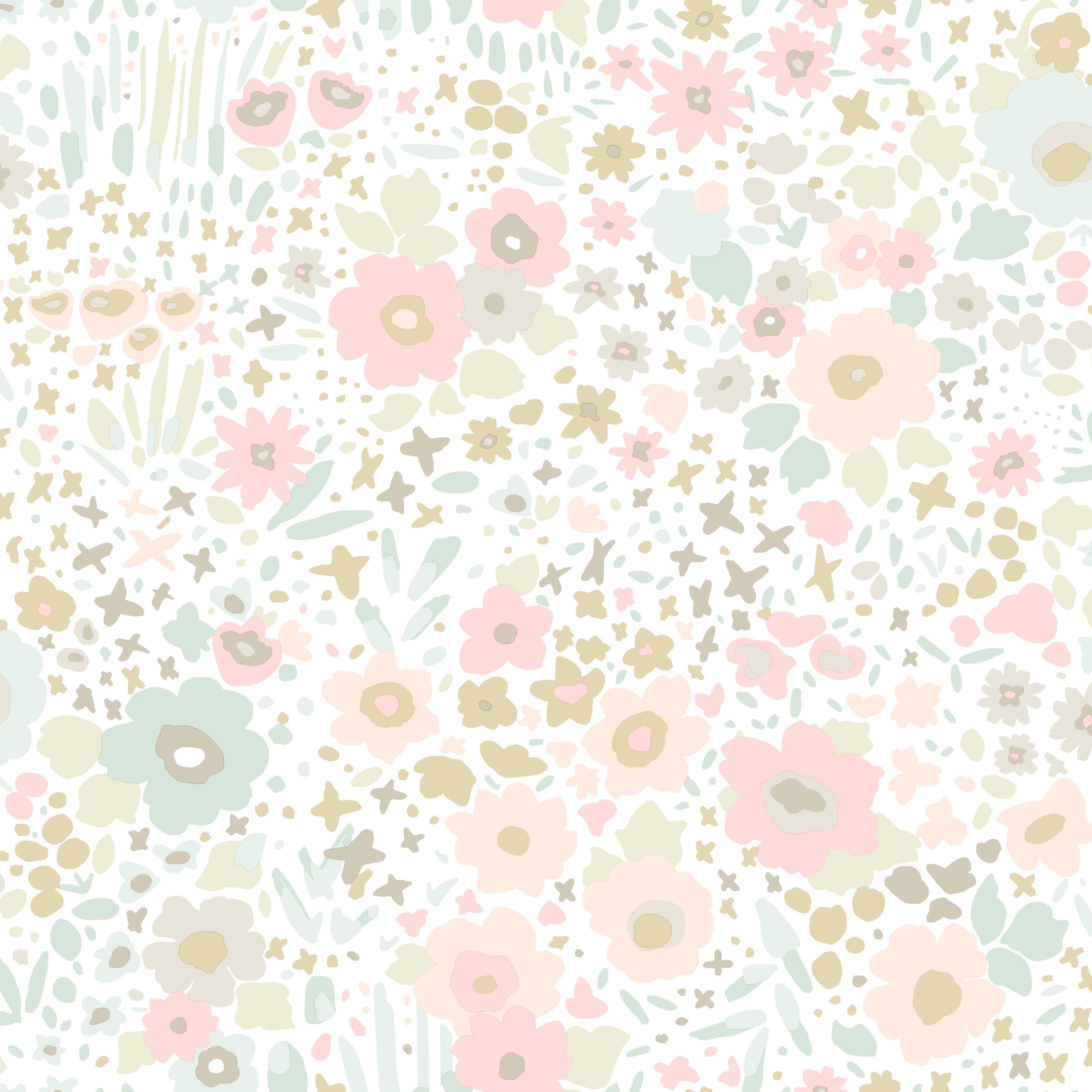 Dwell Studio Posey Sidewall Pastel Peel & Stick Wallpaper