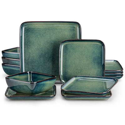 vancasso Stern 12-Piece Reactive Glaze Stoneware Dinnerware Set
