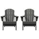 preview thumbnail 3 of 10, Laguna Weather Resistant Outdoor Patio Folding Adirondack Chairs (Set of 2)