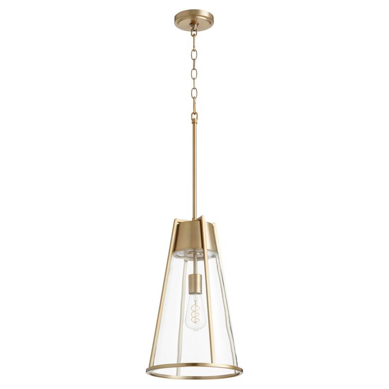 Quorum International 11" Wide Pendant with Glass Shade