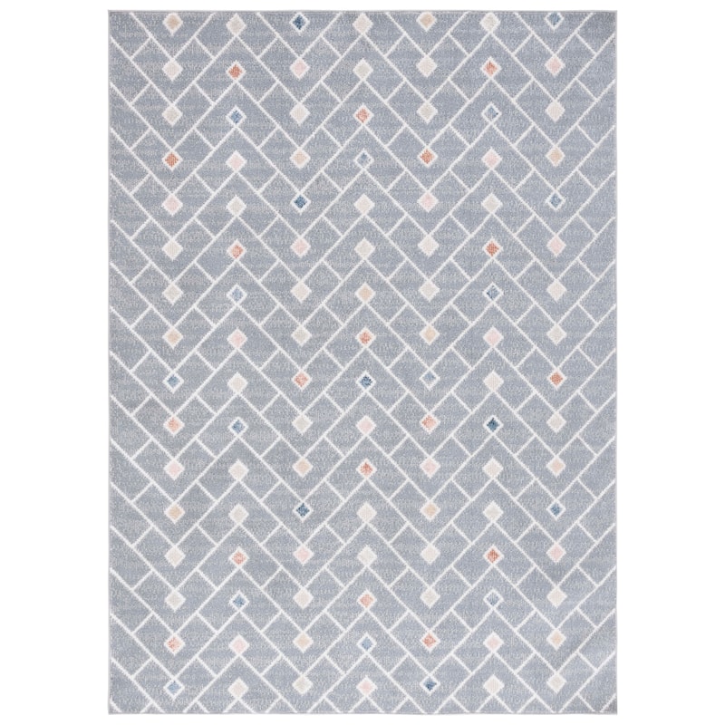 SAFAVIEH Blair Machine Washable Gesche Slip Resistant Rug - 8' x 10' - Grey/Multi
