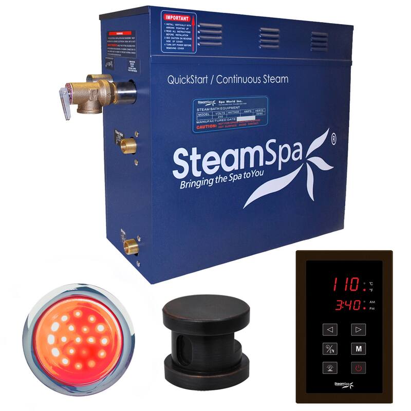 SteamSpa Indulgence 9 KW QuickStart Acu-Steam Bath Generator Package - Oil Rubbed Bronze