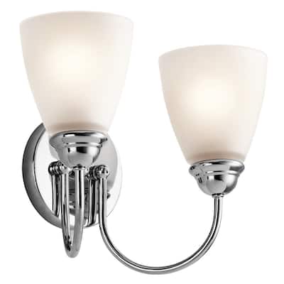 Kichler Jolie 2 Light 13" Wide LED Bathroom Vanity Light with Satin