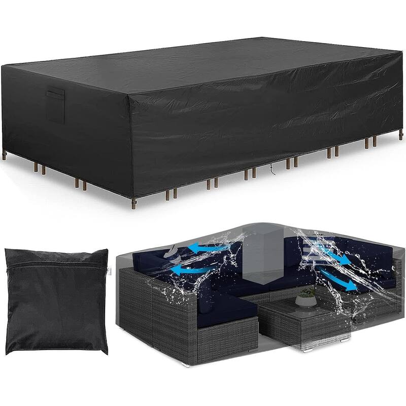 Rectangular Patio Furniture Cover, Outdoor Waterproof Patio Table Covers - 74"Lx47"Wx27"H