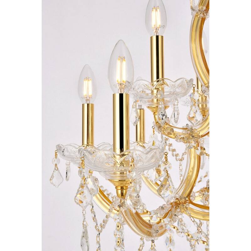 Fleur Illumination Collection Chandelier D:27in H:26in Lt:13 Gold Finish