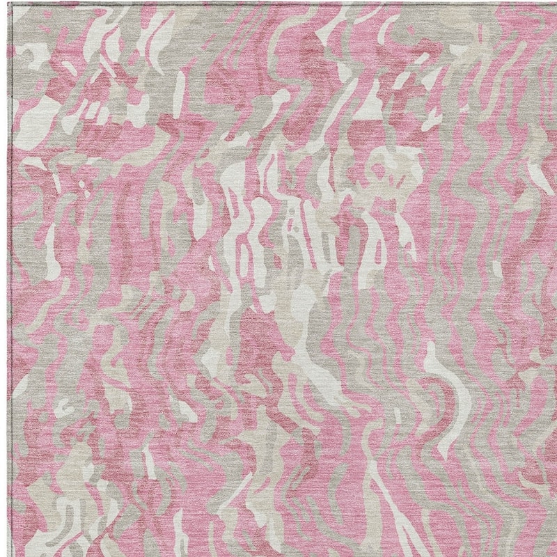 HomeRoots Abstract Transitional Rectangle Outdoor Rug