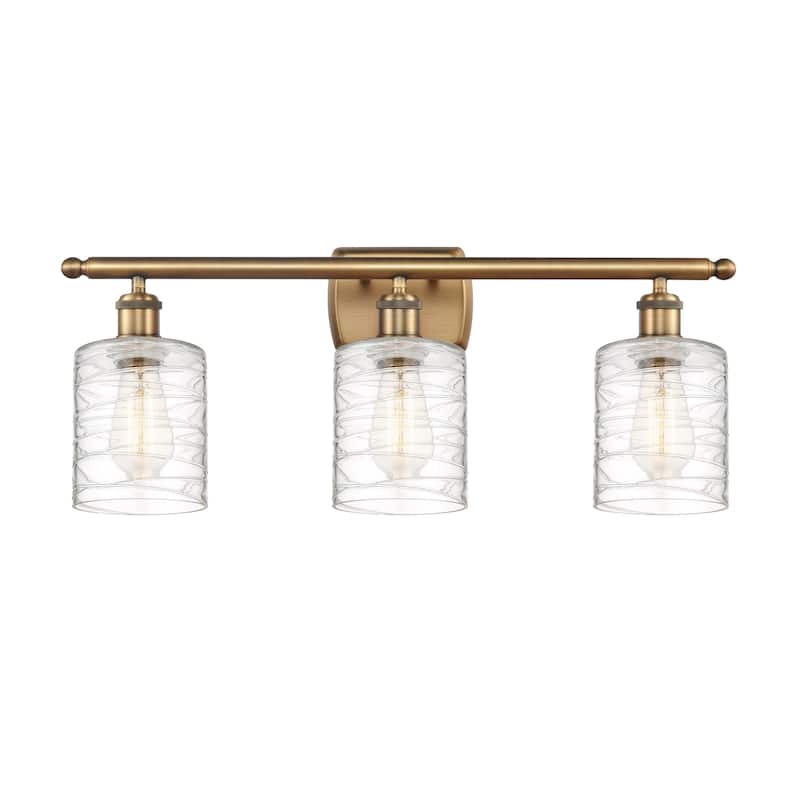 Innovations Lighting Ballston Cobbleskill 3 Light 26" Bath Vanity Light - Brushed Brass