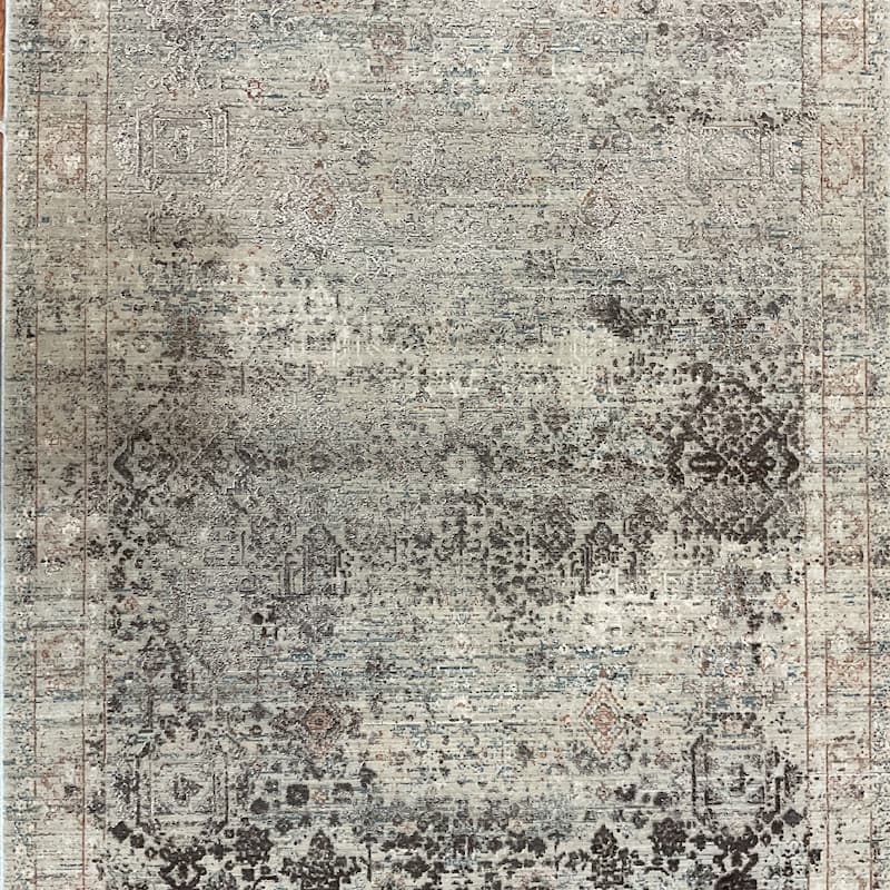 HERAT ORIENTAL Turkish Modern Erased Design Wool & Silk Rug - 2'7" x 4'11"