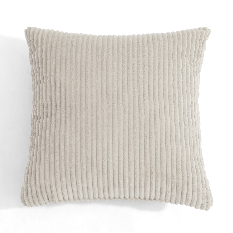 Set of 2 Modern Square Corduroy Accent Throw Pillow