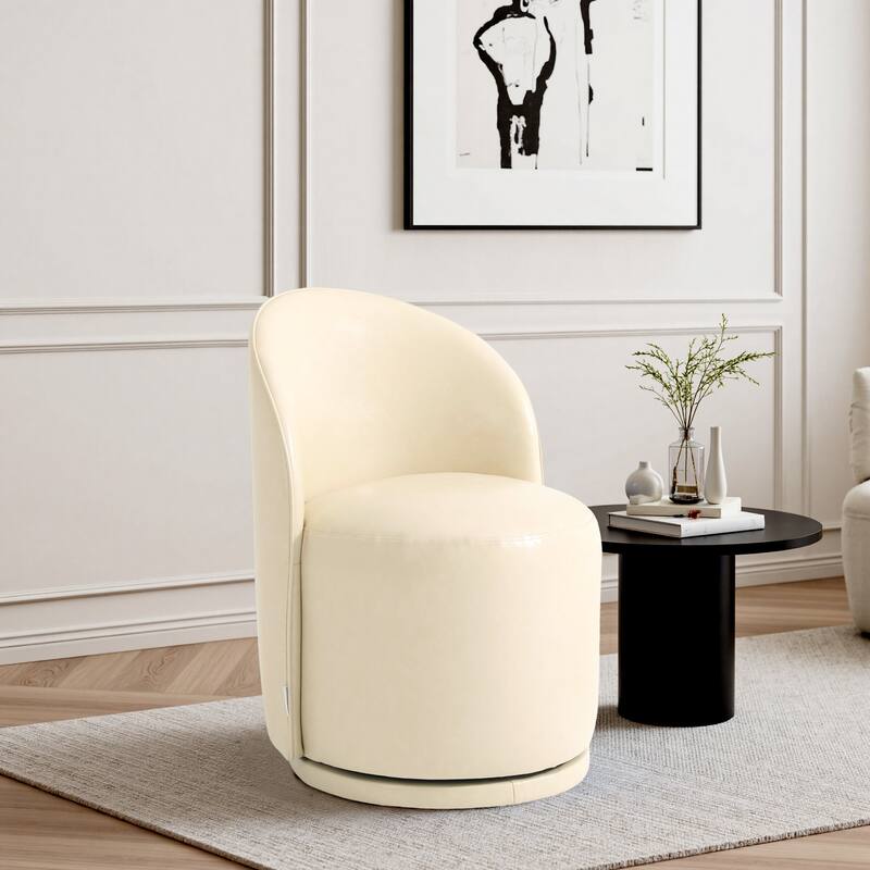 UIXE Modern Upholstered Swivel Armless Side Dining Chairs