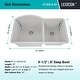 preview thumbnail 3 of 6, Lexicon 32 Inch Platinum Quartz Composite Drop-in Undermount Double Bowl Galaxy White Kitchen Sink LP-7030-W-SO