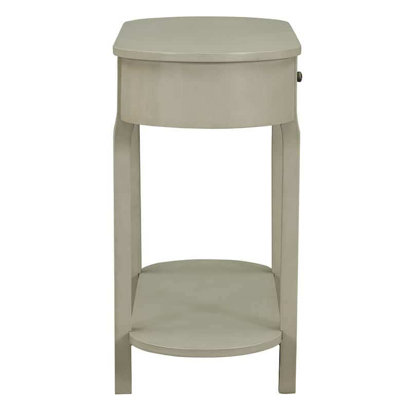 Elegant Retro Console Table with Curved Design and Smooth Glaze for Entryways, Living Rooms and hallways