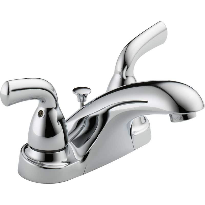 Delta Foundations Double Handle Bathroom Faucet with Metal Lever