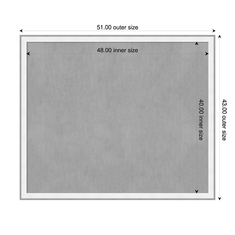 Amanti Art Maya Espresso Silver Framed - 51 x 43 in - Maya White Silver