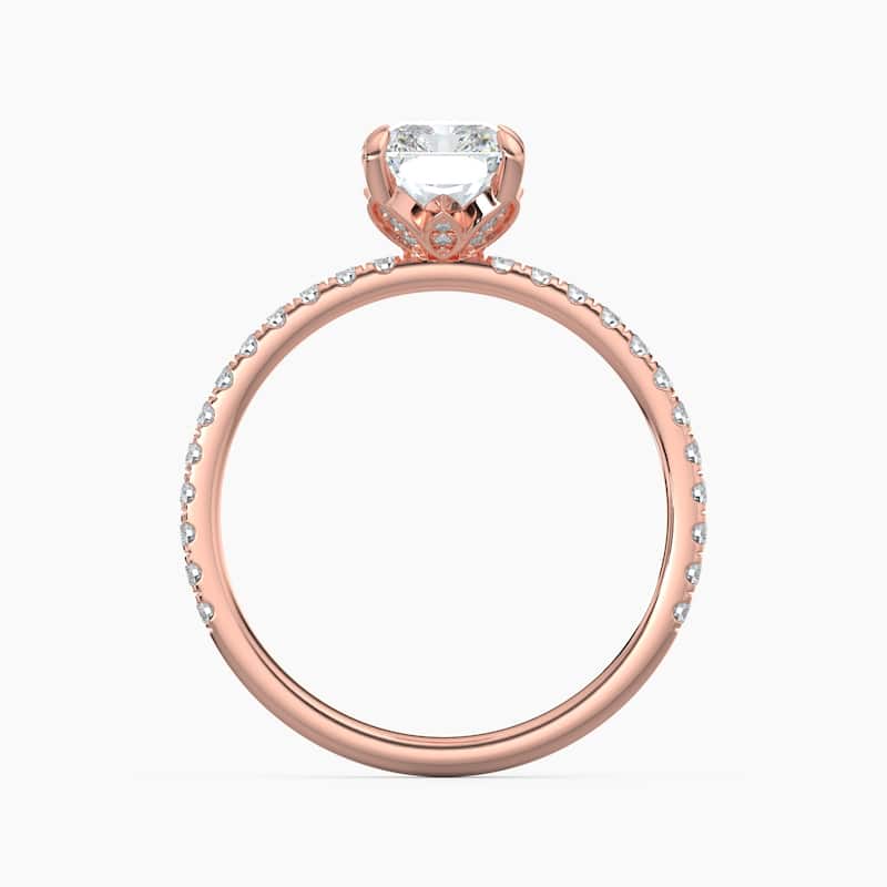 Auriya 14k Gold Radiant Lab Grown Floral Petal Diamond Accent Engagement Ring 1.00 to 5.00 ct. tw. (F-G, VS)