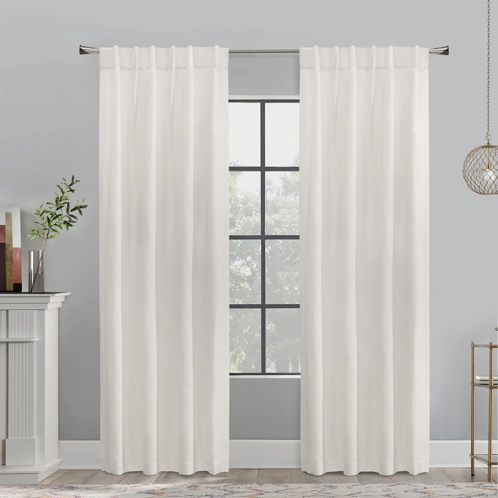 Mulberry Light Filtering Raw Silk Dual Header Curtain Panel by Habitat