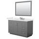 Option Dark Gray, Nickel Trim, White Quartz Top