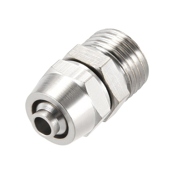 Reusable Fitting, Quick Coupler 1/4" G Male x 9/32" Hose ID Air Hose Plug - 1/4" G x 8mm