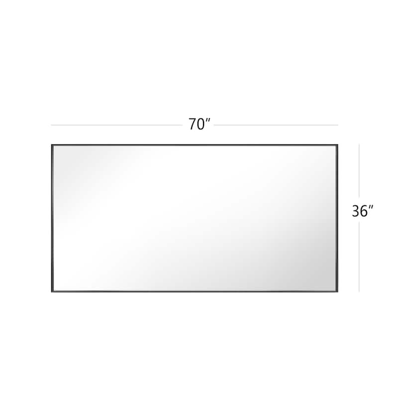 Modern Classic Black Metal Framed Full Length Mirror