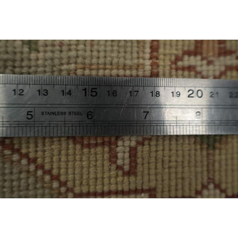 Hand Knotted Oriental 100% Wool Carpet Traditional Floral Beige & Ivories Ziegler Area Rug - 16' 8'' X 8' 0''