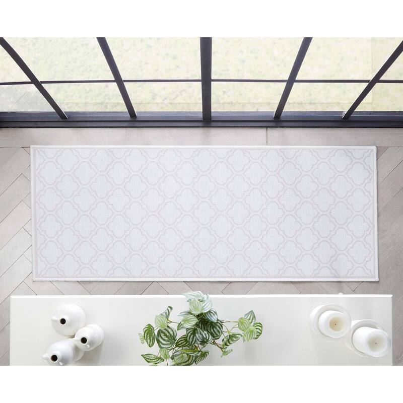 Well Woven Apollo Lattice Moroccan Machine Washable Area Rug