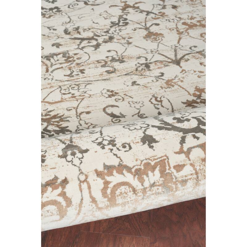 Domani Ekaterina Beige Vintage Scroll Area Rug