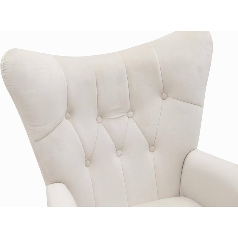 US Pride Furniture Modern Accent Chair with Ergonomic High Wingback Microfiber Upholstered Armchair with Metal Legs