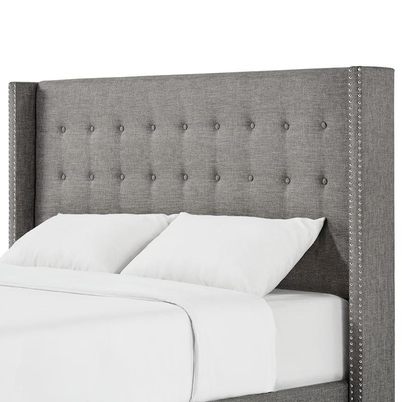 Melina Linen Tufted Wingback Headboard by iNSPIRE Q Bold