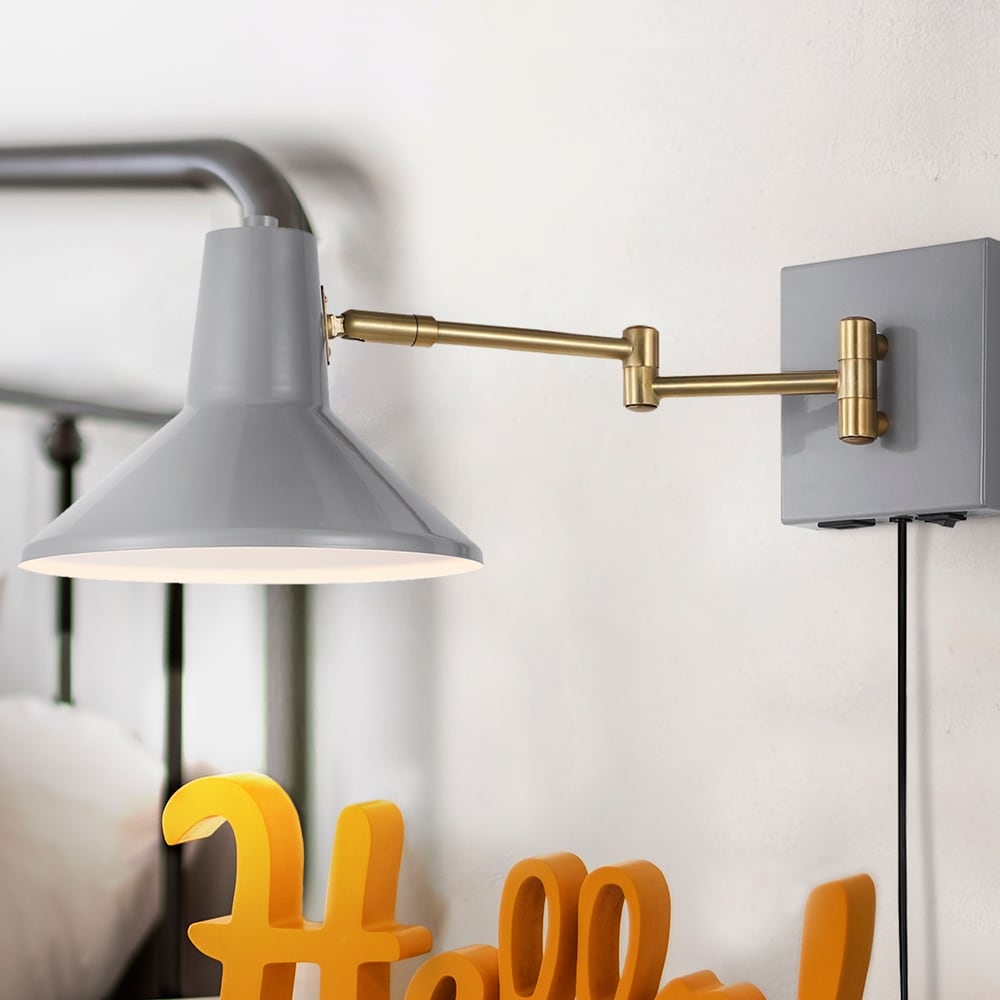 Grey shop wall sconces