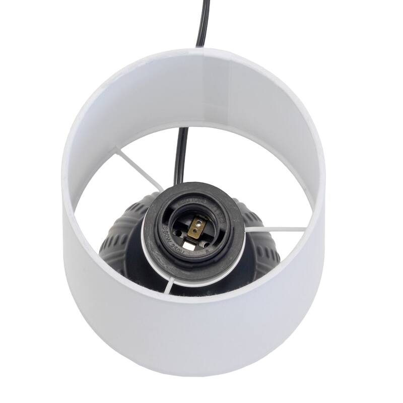 Mini Oval Table Lamp with Tapered Shade - 12.5" - Black