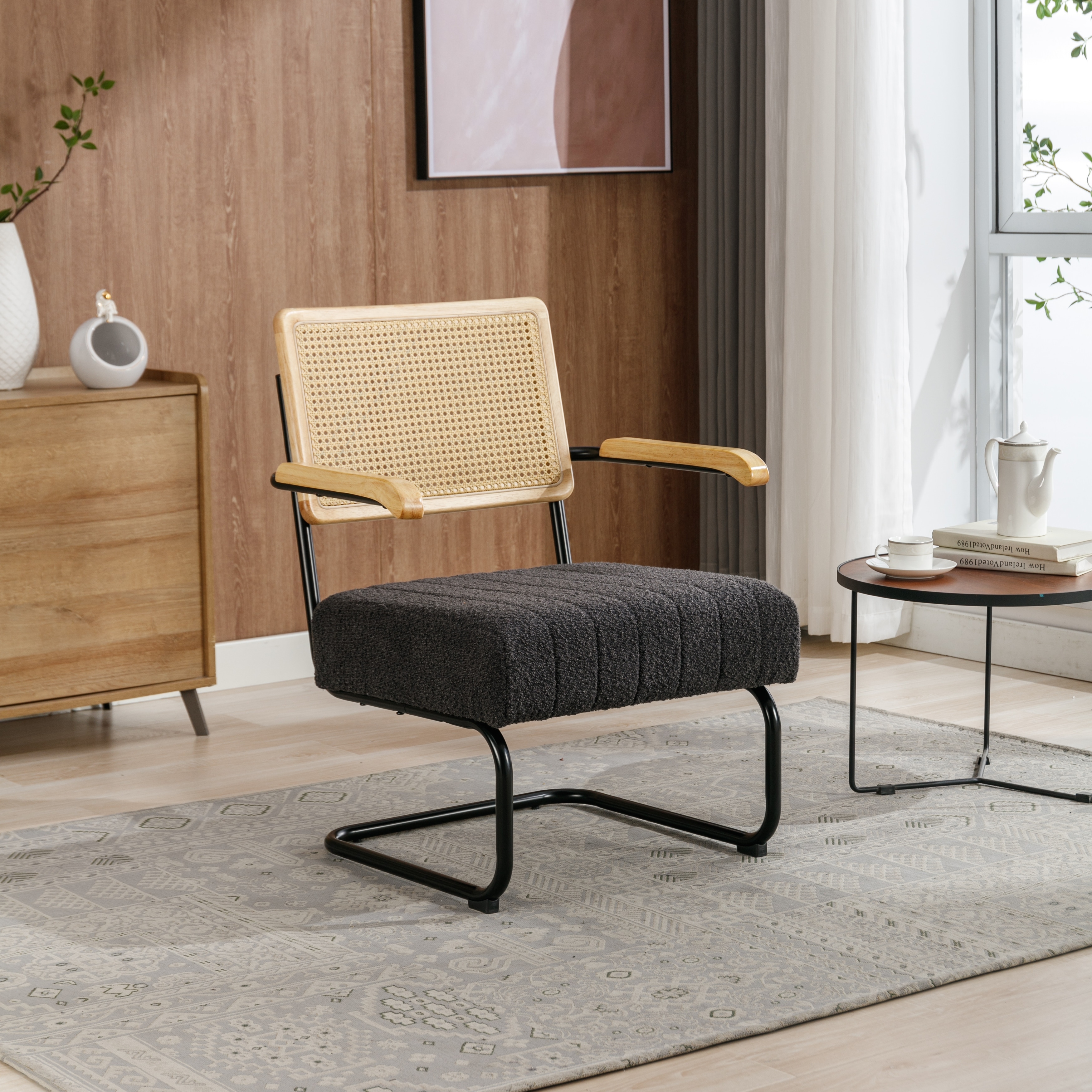 Comfy Lounge Reading Chair with Metal Stand Accent Chair and Wooden Armchair Living Room Chairs Carbon Black Bed Bath Beyond 40659200