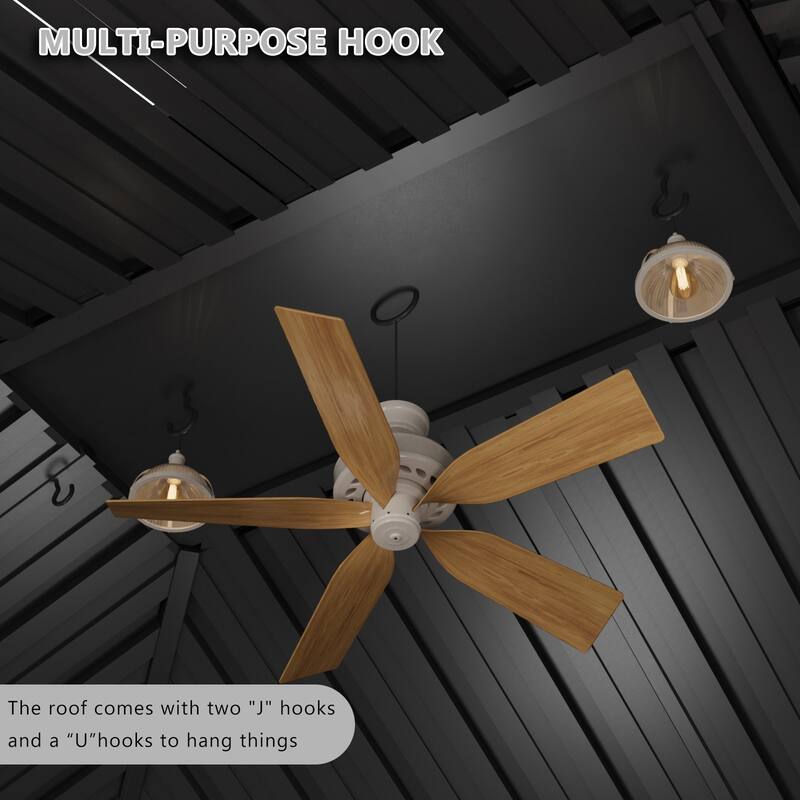 10'x12' Hardtop Gazebo, Aluminum Frame Canopy with Double Galvanized Steel Roof