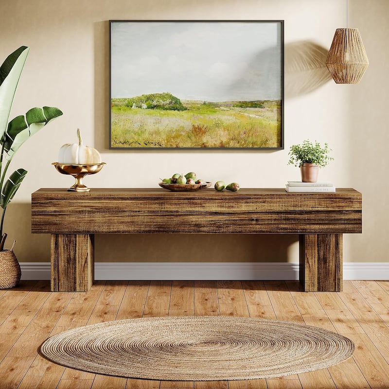 63 Inches Farmhouse TV Stand for 55/60/65/70 Inch TV