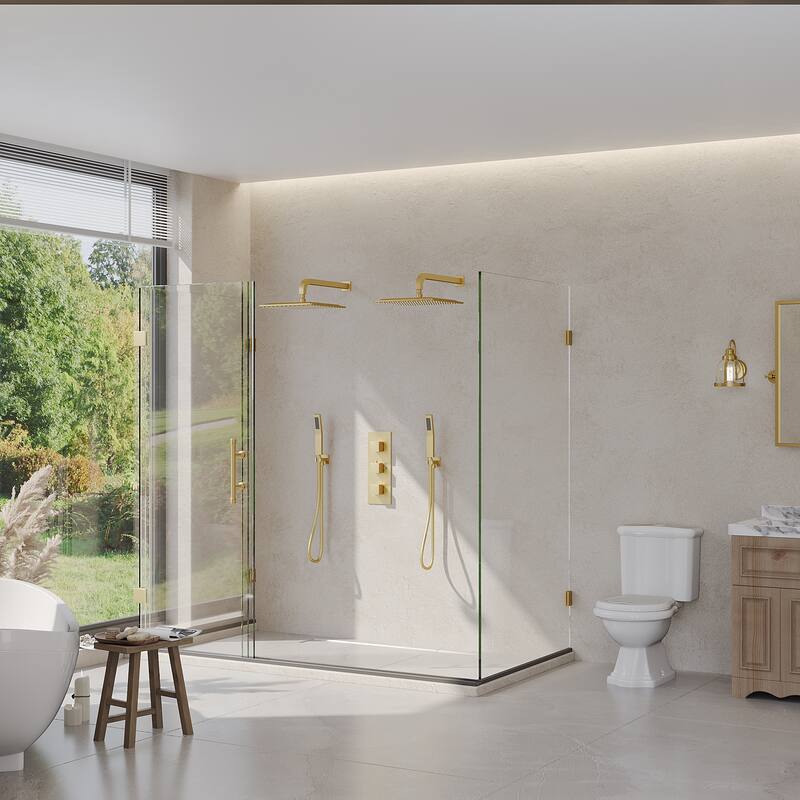 EVERSTEIN Dual Shower System 12" Rain Shower Head with High Pressure Handheld Sprays