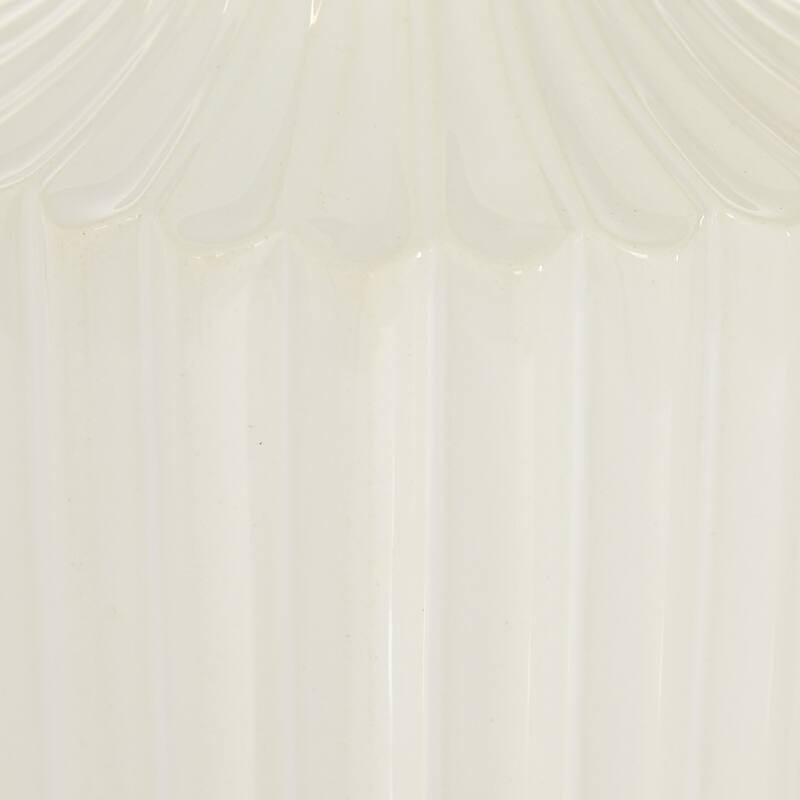 White Ceramic Fluted Decorative Vase