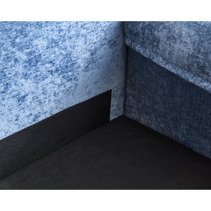 120.1" Chenille L-Shaped Modular Sectional Sofa with Ottoman, 3-Seater Cloud Couch with 22.4" Deep Seats & High-Resilience Foam