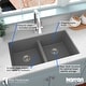 preview thumbnail 54 of 56, Karran Undermount Double Equal Bowl Quartz Kitchen Sink - 32" x 19.5" x 9" - 32" x 19.5" x 9"