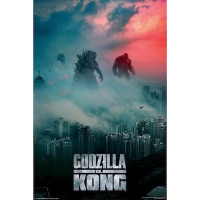 Godzilla v Kong Movie advertsement Art Poster - 24 x 36 Inch