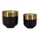 preview thumbnail 7 of 18, Kate and Laurel Miley Freestanding Planter Set - 2 Piece Gold/Black