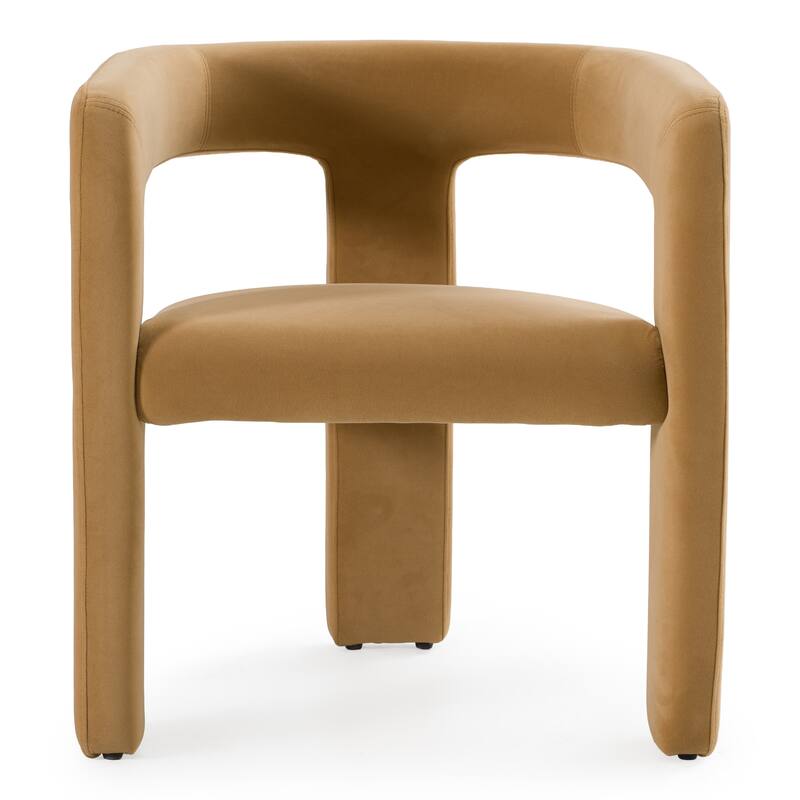 Modrest Cherish Modern Tan Fabric Dining Chair