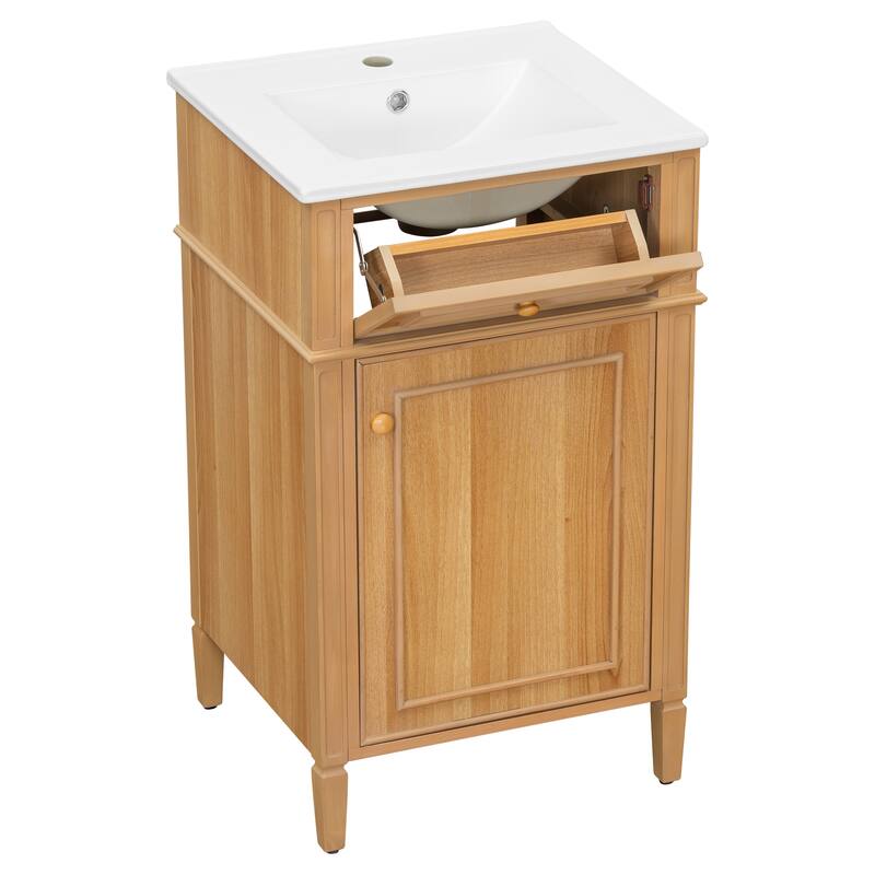 GDFStudio - Lucas Compact Modern Bathroom Vanity with Smart Storage