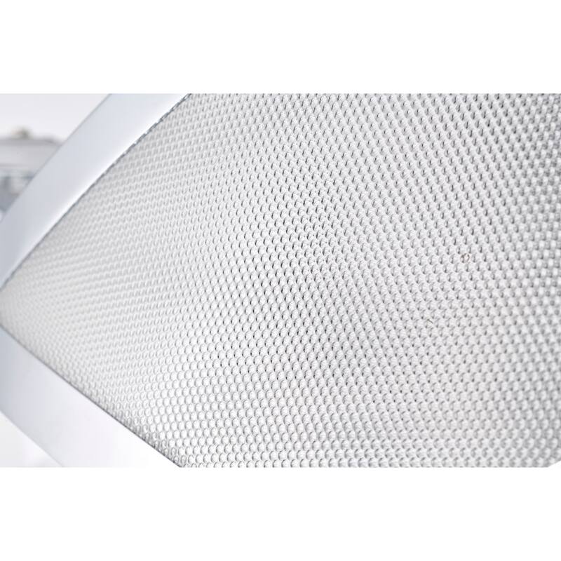 Chrome 23 Inch 6 Light, 3 Blade Ceiling Fandelier with Remote