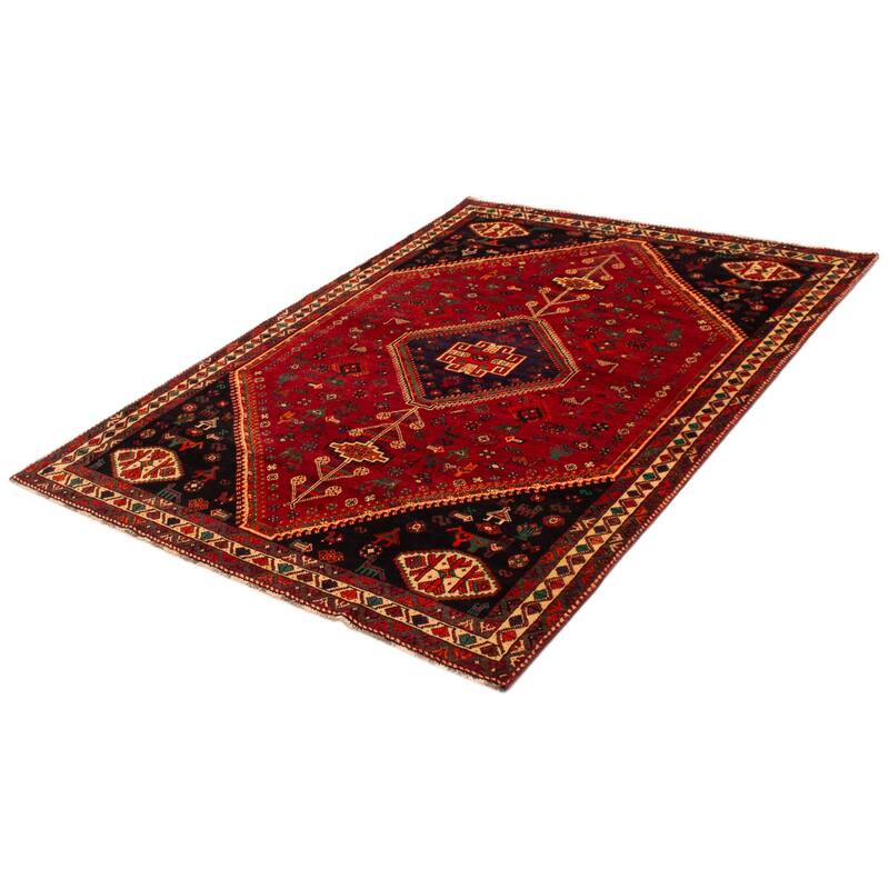 ECARPETGALLERY Hand-knotted Melis Red Wool Rug - 7'1 x 9'10