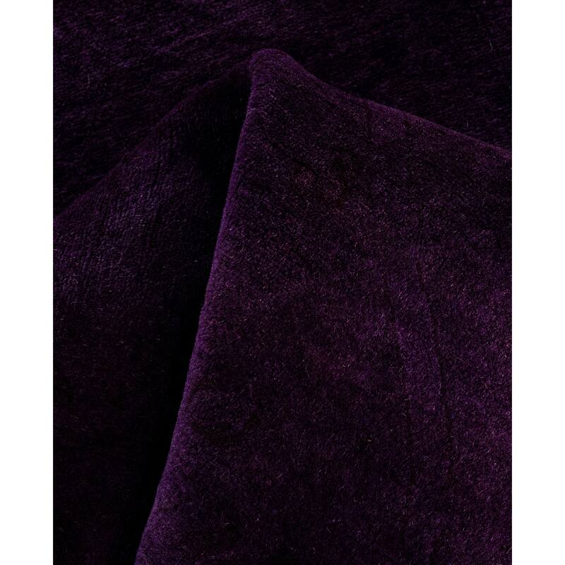 Overdyed One-of-a-Kind Hand-Knotted Area Rug - Purple - 3' 0" x 10' 10"