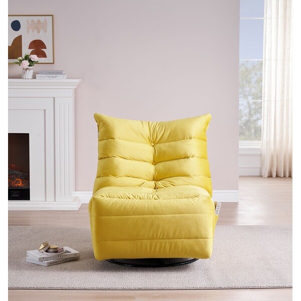 Caterpillar Shape Lazy Chair, Rotatable Lounge Chair with a Side