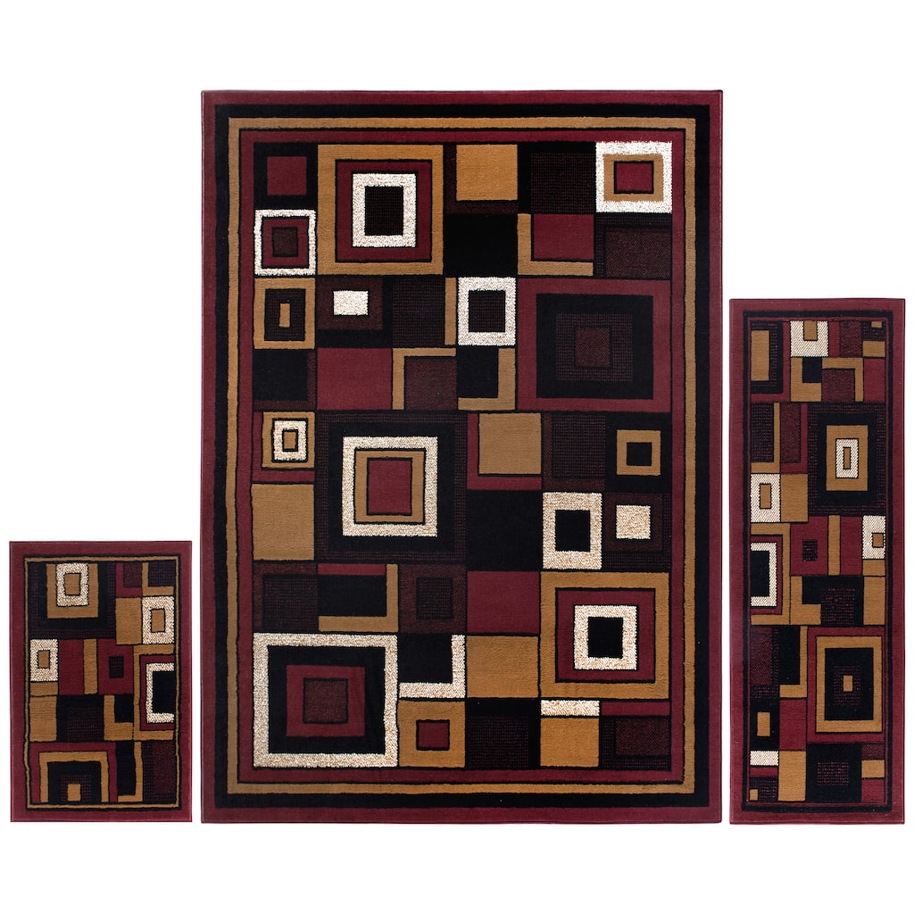 Home Dynamix Ariana Collection Traditional 3-Piece Area Rug - 5' x 7' - 5' x 7'